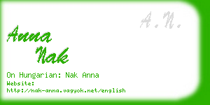 anna nak business card